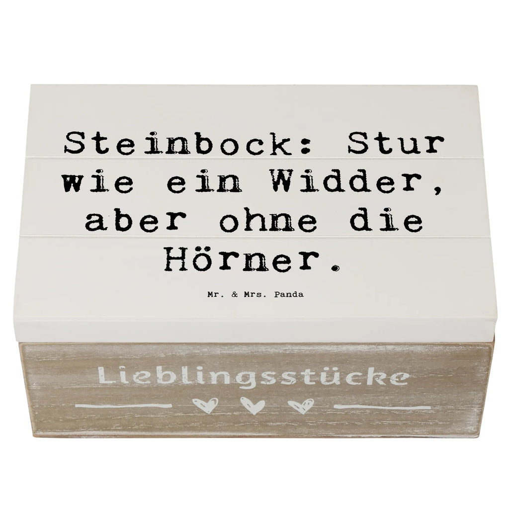 Wooden chest Saying Steinbock: Stur wie ein Widder, aber ohne die Hörner. Dekokiste, Schatzkiste, Schatulle, Erinnerungskiste, Aufbewahrungsbox, XXL, Kiste, Geschenkbox, Holzkiste, Geschenkdose, Erinnerungsbox, Truhe, Tierkreiszeichen, Sternzeichen, Horoskop, Astrologie, Aszendent