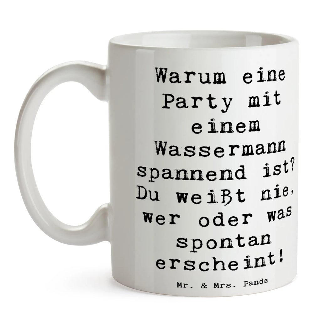 Tasse Spruch Wassermann Party Bürotasse, Geschenktasse, Teetasse, Kaffeetasse, Tasse mit Motiven, Porzellantasse, Tasse, Tasse mit Zitaten, Keramiktasse, Tierkreiszeichen, Sternzeichen, Horoskop, Astrologie, Aszendent