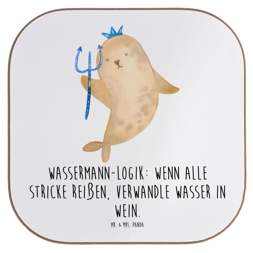 Square coaster Wassermann-Logik: Wenn alle Stricke reißen, verwandle Wasser in Wein. Untersetzer für Gläser, Glasuntersetzer, Tassen Untersetzer, Getränkeuntersetzer, Holzuntersetzer, Korkuntersetzer, Untersetzer aus Holz, Untersetzer, Untersetzer Holz, Untersetzer Design, Untersetzer Gläser, Bierdeckel, Tierkreiszeichen, Sternzeichen, Horoskop, Astrologie, Aszendent