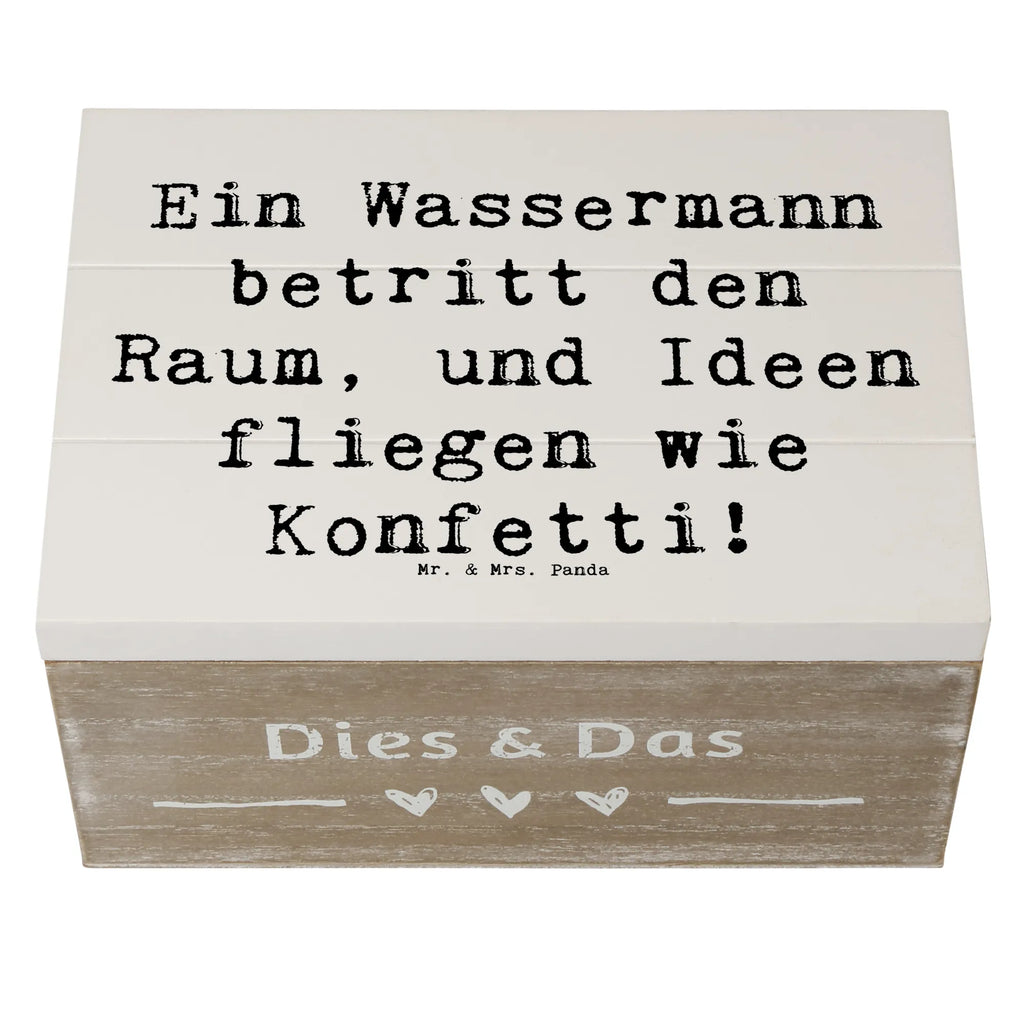 Holzkiste Spruch Wassermann Ideenflug Kiste, Dekokiste, Holzkiste, Truhe, Geschenkbox, Schatulle, Schatzkiste, Aufbewahrungsbox, Geschenkdose, Erinnerungsbox, XXL, Erinnerungskiste, Tierkreiszeichen, Sternzeichen, Horoskop, Astrologie, Aszendent