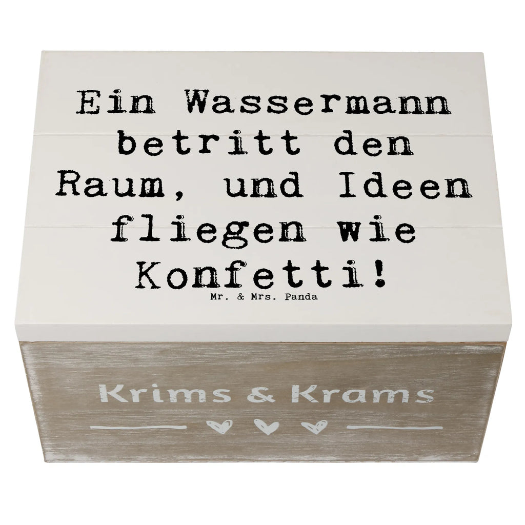 Holzkiste Spruch Wassermann Ideenflug Kiste, Dekokiste, Holzkiste, Truhe, Geschenkbox, Schatulle, Schatzkiste, Aufbewahrungsbox, Geschenkdose, Erinnerungsbox, XXL, Erinnerungskiste, Tierkreiszeichen, Sternzeichen, Horoskop, Astrologie, Aszendent