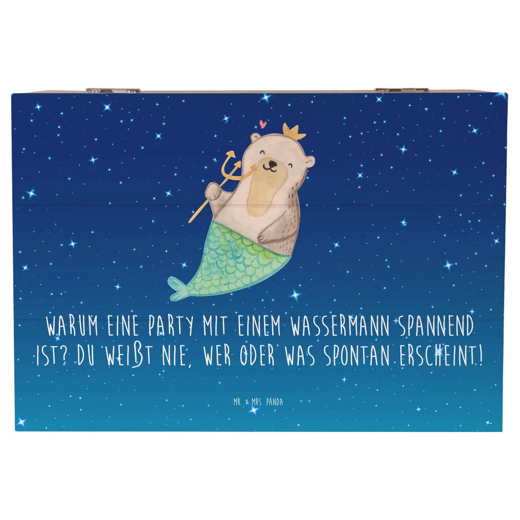 Holzkiste Wassermann Party Schatzkiste, Dekokiste, Holzkiste, Erinnerungskiste, Aufbewahrungsbox, Erinnerungsbox, Kiste, Truhe, Schatulle, Geschenkbox, Geschenkdose, XXL, Tierkreiszeichen, Sternzeichen, Horoskop, Astrologie, Aszendent