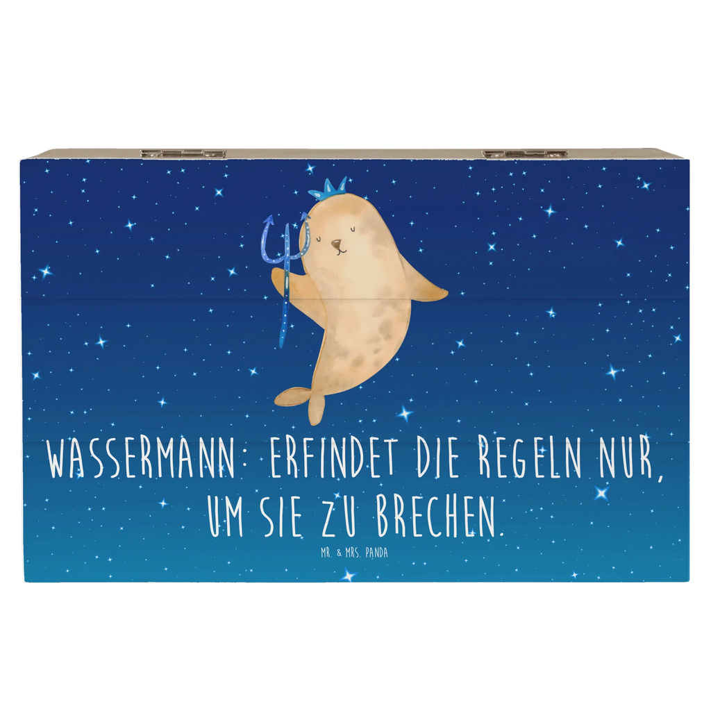 Holzkiste Wassermann Freigeist Erinnerungsbox, Dekokiste, Erinnerungskiste, Geschenkdose, Aufbewahrungsbox, Schatzkiste, Truhe, Schatulle, Holzkiste, Kiste, Geschenkbox, XXL, Tierkreiszeichen, Sternzeichen, Horoskop, Astrologie, Aszendent