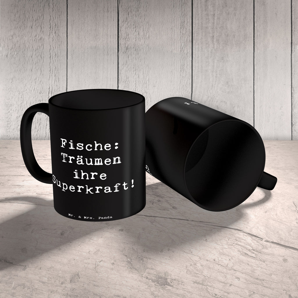 Tasse Spruch Fische Kraft Porzellantasse, Kaffeetasse, Teetasse, Geschenktasse, Tasse mit Zitaten, Tasse mit Motiven, Bürotasse, Tasse, Keramiktasse, Tierkreiszeichen, Sternzeichen, Horoskop, Astrologie, Aszendent