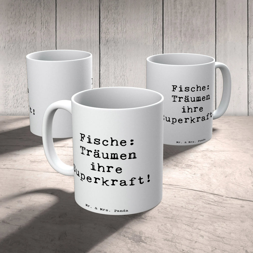 Tasse Spruch Fische Kraft Porzellantasse, Kaffeetasse, Teetasse, Geschenktasse, Tasse mit Zitaten, Tasse mit Motiven, Bürotasse, Tasse, Keramiktasse, Tierkreiszeichen, Sternzeichen, Horoskop, Astrologie, Aszendent