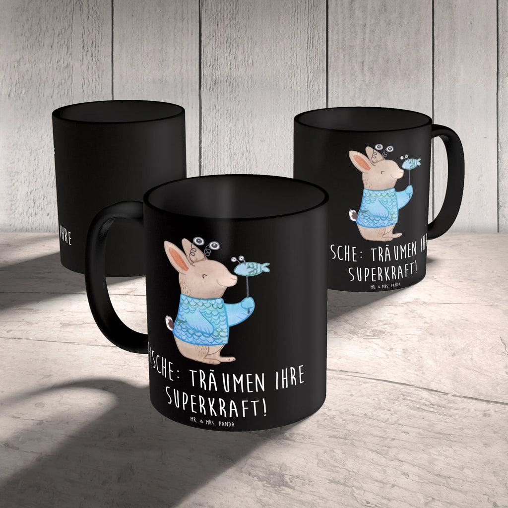 Mug Fische: Träumen ihre Superkraft! Tasse mit Motiven, Tasse, Geschenktasse, Tasse mit Zitaten, Keramiktasse, Teetasse, Porzellantasse, Kaffeetasse, Bürotasse, Tierkreiszeichen, Sternzeichen, Horoskop, Astrologie, Aszendent