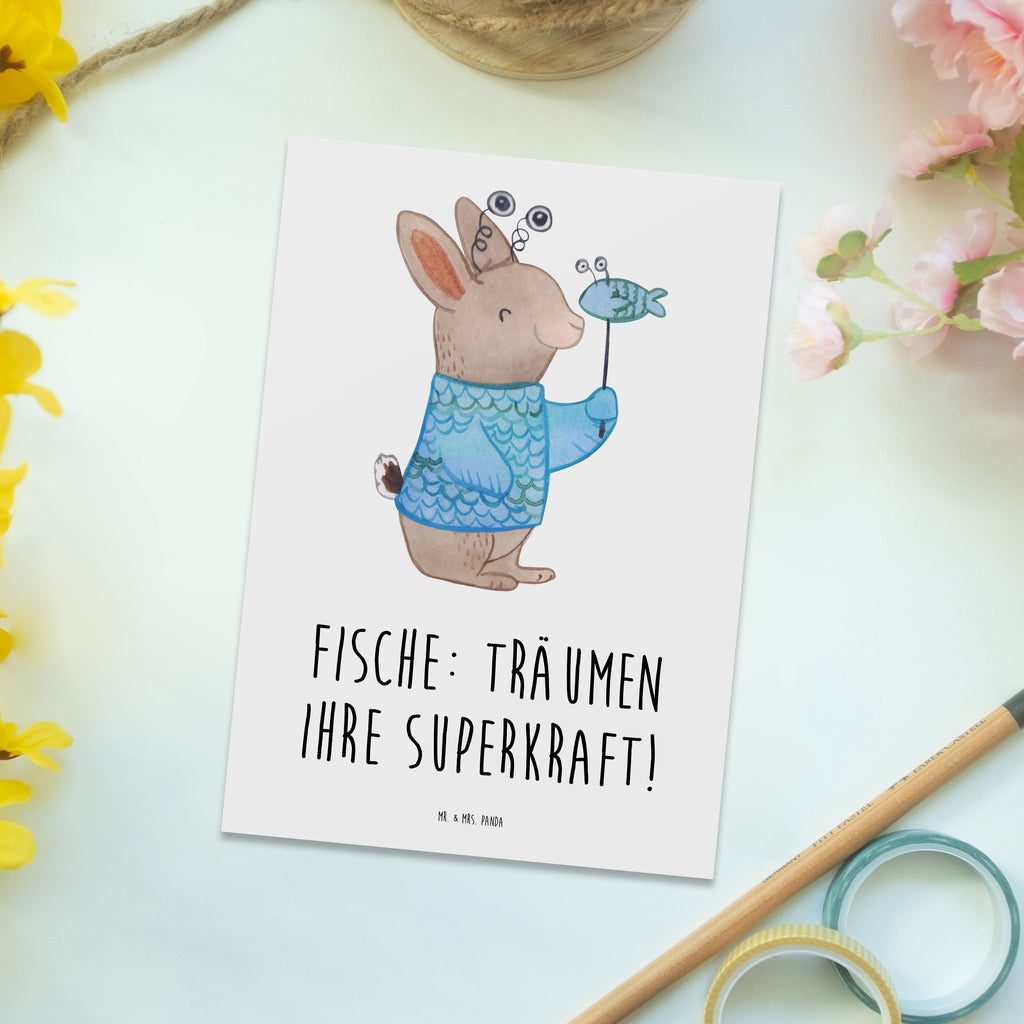 Postcard Fische: Träumen ihre Superkraft! Ansichtskarten, Einladungskarte, Karte, Einladung, Geschenkkarte, Grußkarte, Ansichtskarte, Geburtstagskarte, Einladung Geburtstag, Postkarte, Dankeskarte, Einladungskarten Geburtstag, Tierkreiszeichen, Sternzeichen, Horoskop, Astrologie, Aszendent