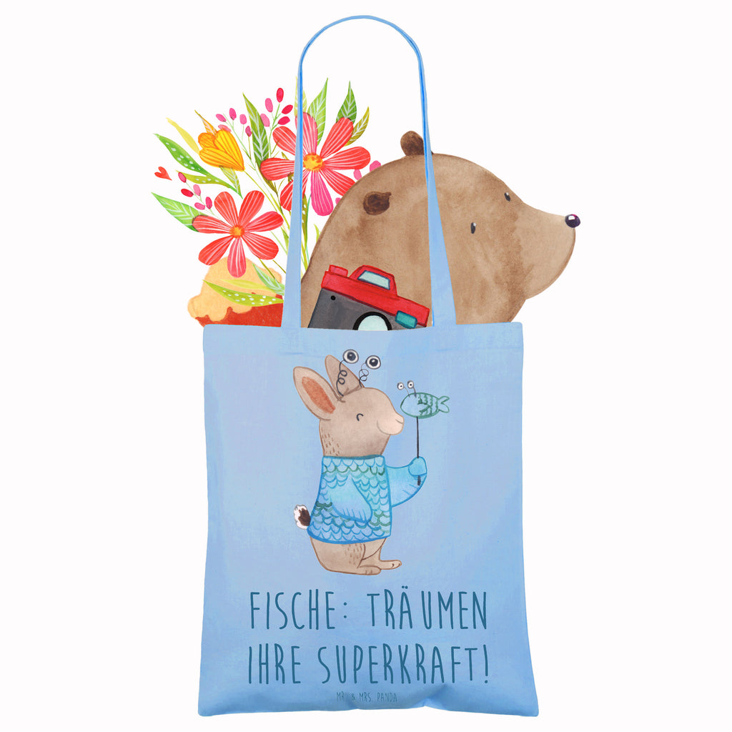 Tote bag Fische: Träumen ihre Superkraft! Einkaufstasche, Schultertasche, Jutebeutel, Umhängetasche, Strandtasche, Tragetasche, Einkaufstüte, Badetasche, Stofftasche, Jutetasche, Stoffbeutel, Beutel, Tasche, Shopper, Laptoptasche, Beuteltasche, Tierkreiszeichen, Sternzeichen, Horoskop, Astrologie, Aszendent