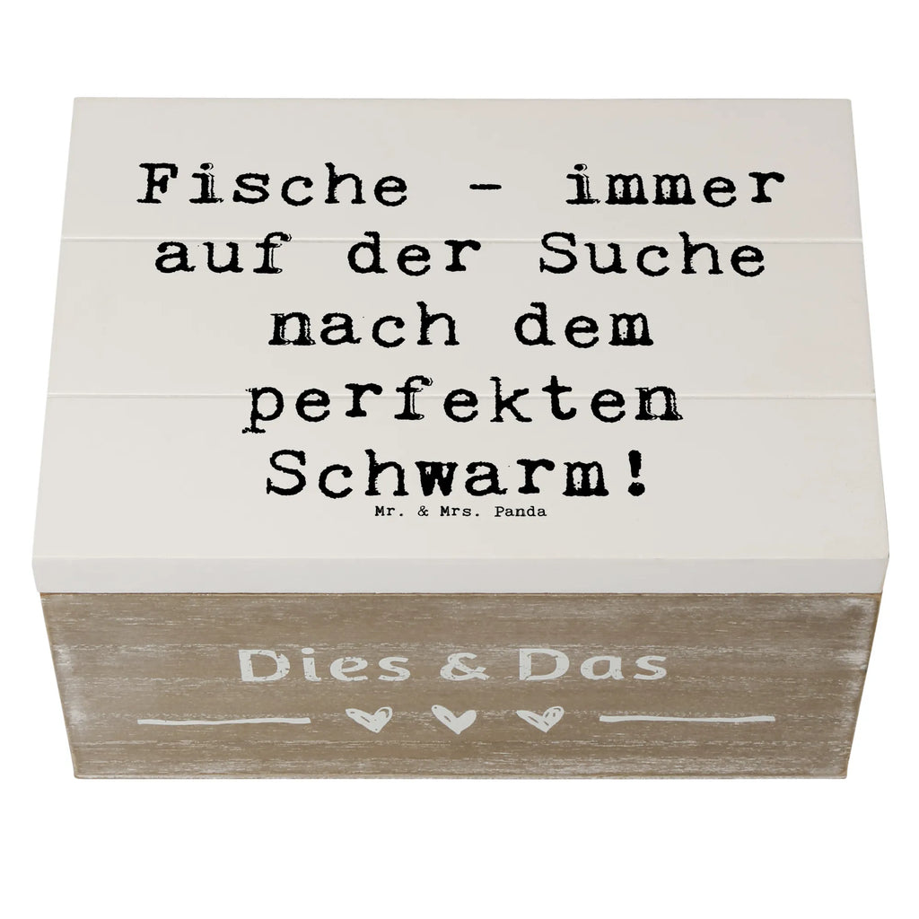 Holzkiste Spruch Fische Schwarm Geschenkdose, Schatulle, XXL, Geschenkbox, Erinnerungskiste, Erinnerungsbox, Truhe, Dekokiste, Aufbewahrungsbox, Holzkiste, Kiste, Schatzkiste, Tierkreiszeichen, Sternzeichen, Horoskop, Astrologie, Aszendent