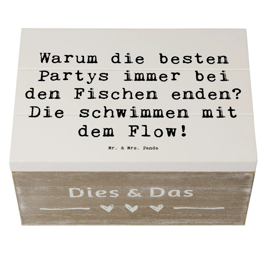 Wooden chest Saying Warum die besten Partys immer bei den Fischen enden? Die schwimmen mit dem Flow! Holzkiste, Kiste, Truhe, Geschenkdose, Erinnerungsbox, XXL, Dekokiste, Geschenkbox, Schatzkiste, Erinnerungskiste, Schatulle, Aufbewahrungsbox, Tierkreiszeichen, Sternzeichen, Horoskop, Astrologie, Aszendent