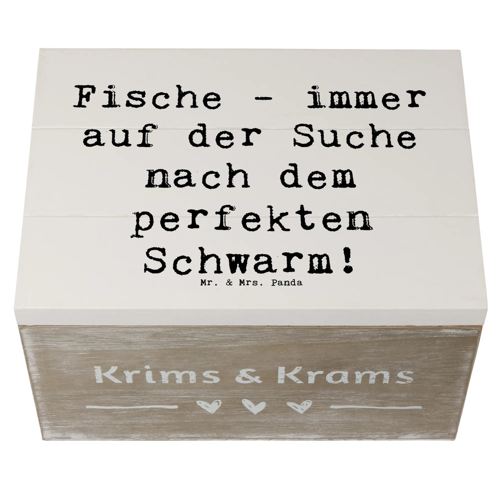 Holzkiste Spruch Fische Schwarm Geschenkdose, Schatulle, XXL, Geschenkbox, Erinnerungskiste, Erinnerungsbox, Truhe, Dekokiste, Aufbewahrungsbox, Holzkiste, Kiste, Schatzkiste, Tierkreiszeichen, Sternzeichen, Horoskop, Astrologie, Aszendent