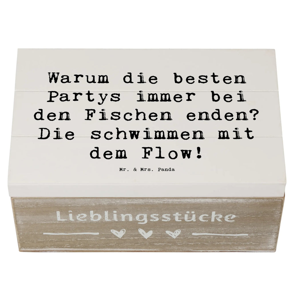 Wooden chest Saying Warum die besten Partys immer bei den Fischen enden? Die schwimmen mit dem Flow! Holzkiste, Kiste, Truhe, Geschenkdose, Erinnerungsbox, XXL, Dekokiste, Geschenkbox, Schatzkiste, Erinnerungskiste, Schatulle, Aufbewahrungsbox, Tierkreiszeichen, Sternzeichen, Horoskop, Astrologie, Aszendent