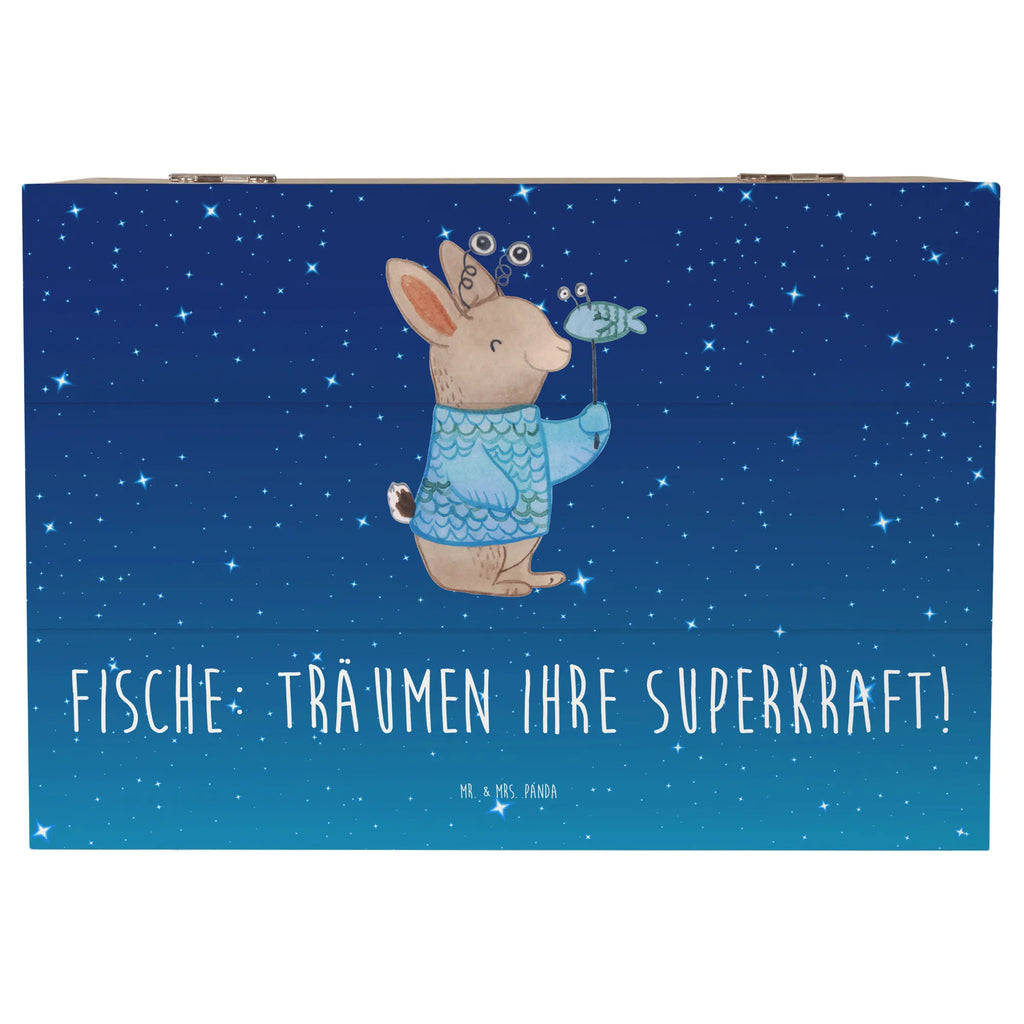 Holzkiste Fische Kraft Schatulle, Aufbewahrungsbox, Truhe, Geschenkdose, Erinnerungsbox, Schatzkiste, XXL, Dekokiste, Erinnerungskiste, Kiste, Geschenkbox, Holzkiste, Tierkreiszeichen, Sternzeichen, Horoskop, Astrologie, Aszendent