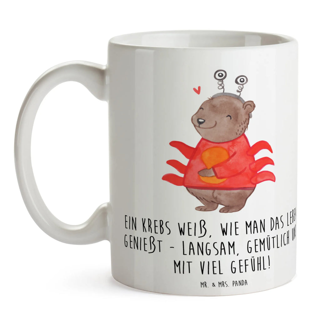 Tasse Krebs Genießer Teetasse, Tasse mit Zitaten, Bürotasse, Kaffeetasse, Tasse, Geschenktasse, Keramiktasse, Tasse mit Motiven, Porzellantasse, Tierkreiszeichen, Sternzeichen, Horoskop, Astrologie, Aszendent