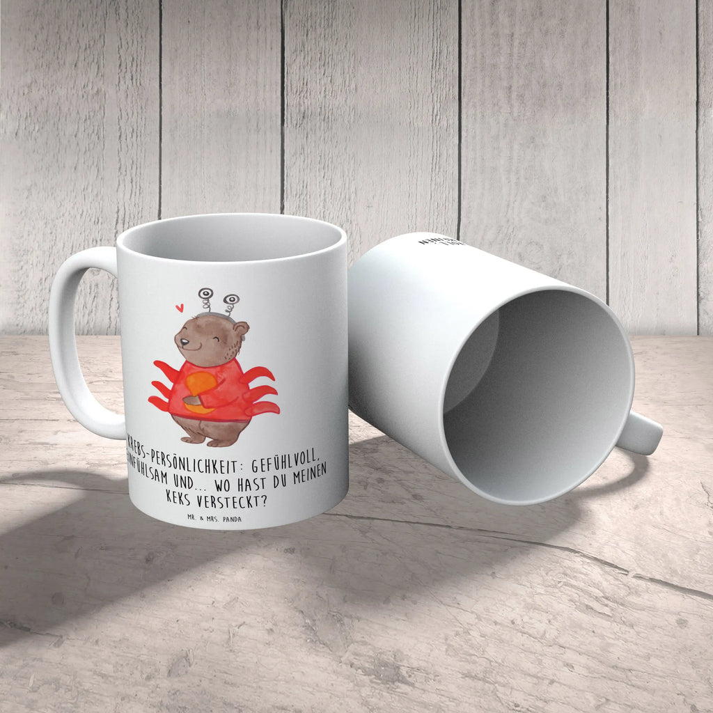 Tasse Krebs Gefühlswelt Tasse, Keramiktasse, Tasse mit Motiven, Tasse mit Zitaten, Porzellantasse, Bürotasse, Kaffeetasse, Geschenktasse, Teetasse, Tierkreiszeichen, Sternzeichen, Horoskop, Astrologie, Aszendent