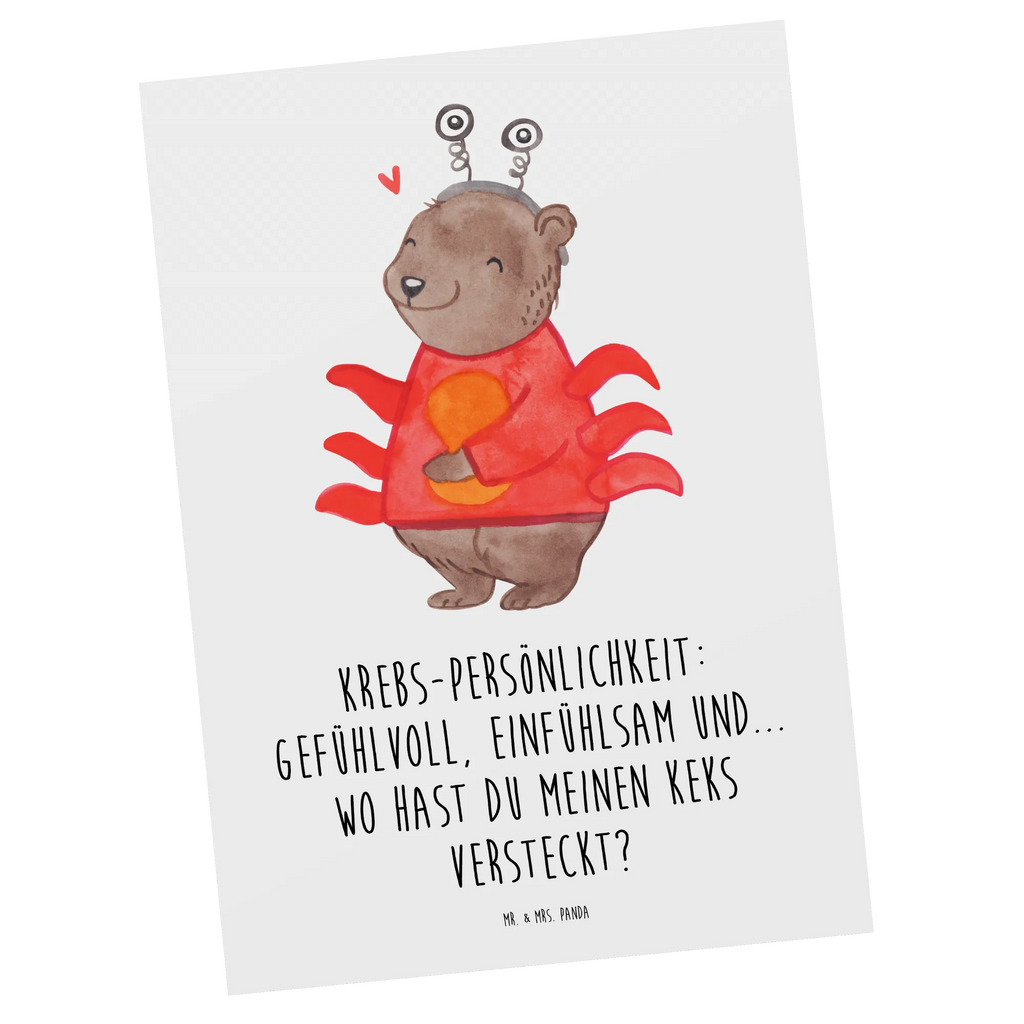 Postcard Krebs-Persönlichkeit: Gefühlvoll, einfühlsam und... wo hast du meinen Keks versteckt? Postkarte, Grußkarte, Ansichtskarten, Einladungskarte, Dankeskarte, Einladungskarten Geburtstag, Einladung Geburtstag, Karte, Geburtstagskarte, Geschenkkarte, Ansichtskarte, Einladung, Tierkreiszeichen, Sternzeichen, Horoskop, Astrologie, Aszendent