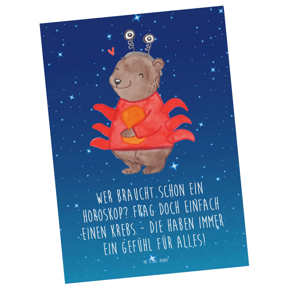 Postcard Wer braucht schon ein Horoskop? Frag doch einfach einen Krebs - die haben immer ein Gefühl für alles! Karte, Ansichtskarte, Dankeskarte, Ansichtskarten, Einladungskarte, Postkarte, Einladung, Einladungskarten Geburtstag, Geschenkkarte, Geburtstagskarte, Grußkarte, Einladung Geburtstag, Tierkreiszeichen, Sternzeichen, Horoskop, Astrologie, Aszendent