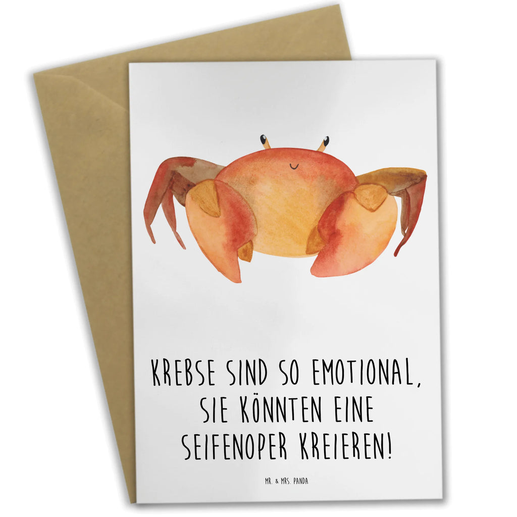 Greetings card Krebse sind so emotional, sie könnten eine Seifenoper kreieren! Karte, Einladungskarte, Grußkarte, Hochzeitskarte, Ansichtskarten, Glückwunschkarte, Klappkarte, Geburtstagskarte, Tierkreiszeichen, Sternzeichen, Horoskop, Astrologie, Aszendent
