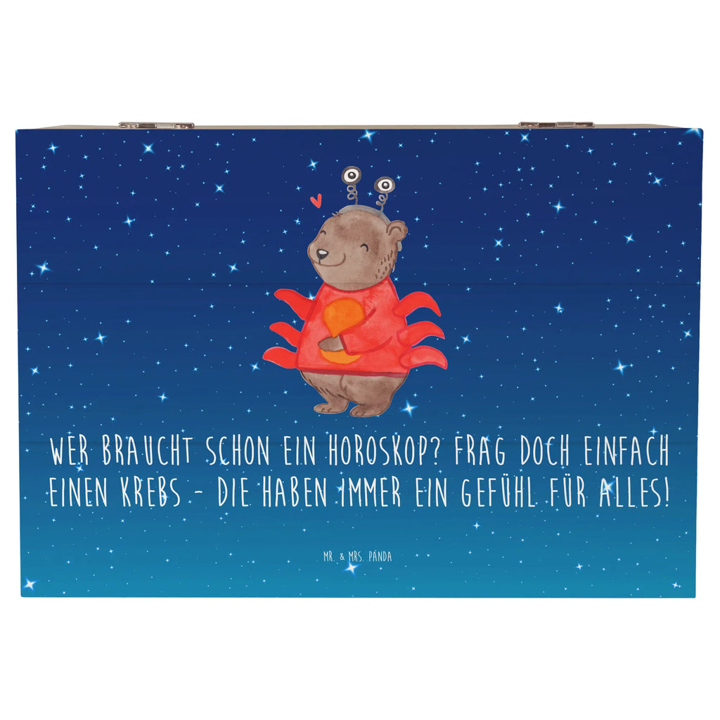 Holzkiste Krebs Gefühl XXL, Dekokiste, Holzkiste, Erinnerungsbox, Schatzkiste, Kiste, Truhe, Aufbewahrungsbox, Geschenkdose, Schatulle, Geschenkbox, Erinnerungskiste, Tierkreiszeichen, Sternzeichen, Horoskop, Astrologie, Aszendent