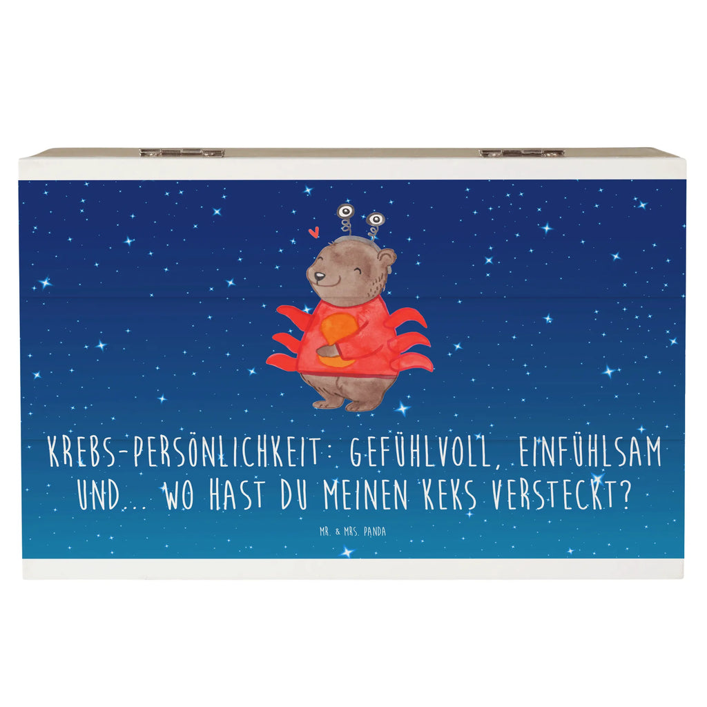 Holzkiste Krebs Gefühlswelt Erinnerungsbox, XXL, Aufbewahrungsbox, Erinnerungskiste, Schatulle, Geschenkbox, Schatzkiste, Dekokiste, Holzkiste, Geschenkdose, Truhe, Kiste, Tierkreiszeichen, Sternzeichen, Horoskop, Astrologie, Aszendent