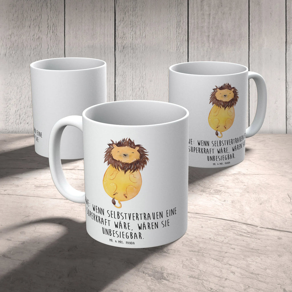 Mug Löwe: Wenn Selbstvertrauen eine Superkraft wäre, wären sie unbesiegbar. Keramiktasse, Geschenktasse, Teetasse, Tasse mit Motiven, Tasse mit Zitaten, Porzellantasse, Kaffeetasse, Bürotasse, Tasse, Tierkreiszeichen, Sternzeichen, Horoskop, Astrologie, Aszendent