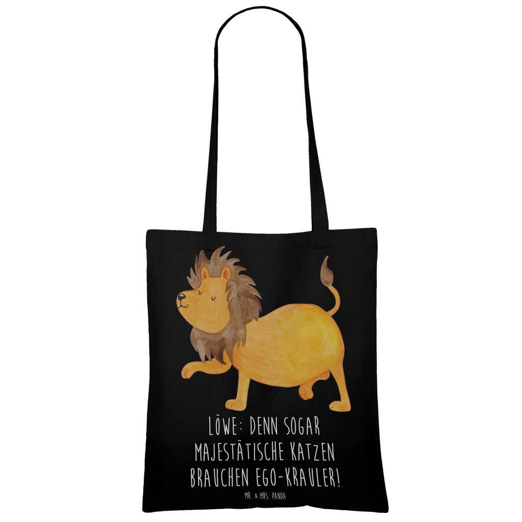 Tote bag Löwe: Denn sogar Majestätische Katzen brauchen Ego-Krauler! Stofftasche, Stoffbeutel, Beutel, Shopper, Badetasche, Jutebeutel, Tragetasche, Einkaufstasche, Jutetasche, Beuteltasche, Schultertasche, Umhängetasche, Laptoptasche, Tasche, Strandtasche, Einkaufstüte, Tierkreiszeichen, Sternzeichen, Horoskop, Astrologie, Aszendent