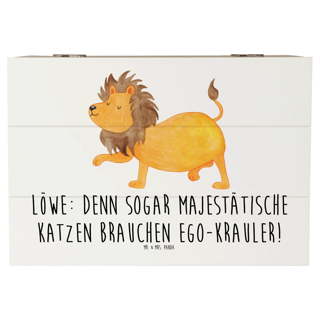 Wooden chest Löwe: Denn sogar Majestätische Katzen brauchen Ego-Krauler! Kiste, Holzkiste, Geschenkdose, Schatulle, Geschenkbox, Truhe, Erinnerungskiste, Schatzkiste, XXL, Aufbewahrungsbox, Dekokiste, Erinnerungsbox, Tierkreiszeichen, Sternzeichen, Horoskop, Astrologie, Aszendent