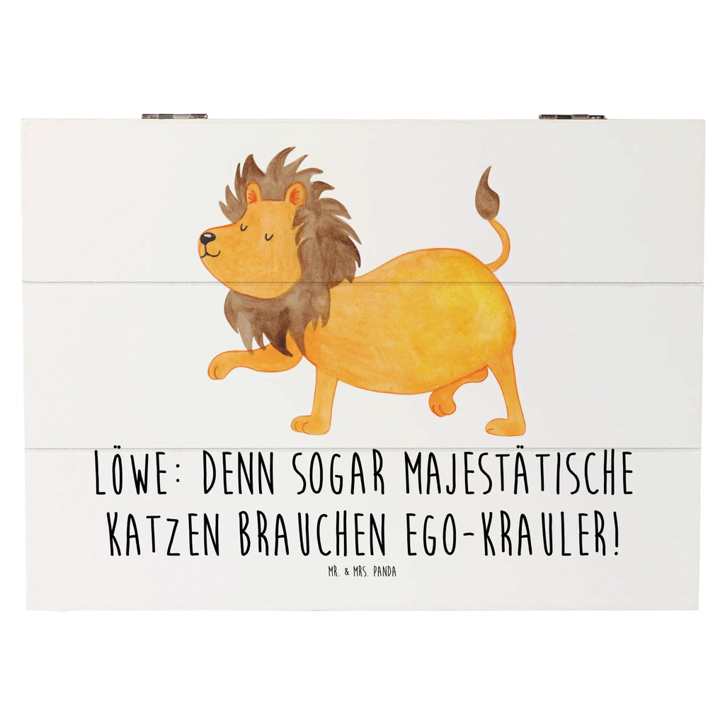 Wooden chest Löwe: Denn sogar Majestätische Katzen brauchen Ego-Krauler! Kiste, Holzkiste, Geschenkdose, Schatulle, Geschenkbox, Truhe, Erinnerungskiste, Schatzkiste, XXL, Aufbewahrungsbox, Dekokiste, Erinnerungsbox, Tierkreiszeichen, Sternzeichen, Horoskop, Astrologie, Aszendent