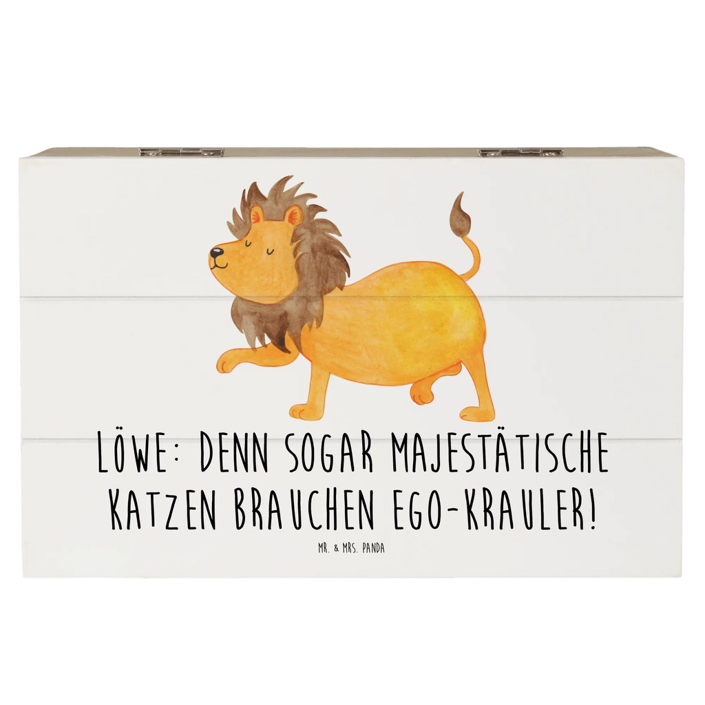 Wooden chest Löwe: Denn sogar Majestätische Katzen brauchen Ego-Krauler! Kiste, Holzkiste, Geschenkdose, Schatulle, Geschenkbox, Truhe, Erinnerungskiste, Schatzkiste, XXL, Aufbewahrungsbox, Dekokiste, Erinnerungsbox, Tierkreiszeichen, Sternzeichen, Horoskop, Astrologie, Aszendent