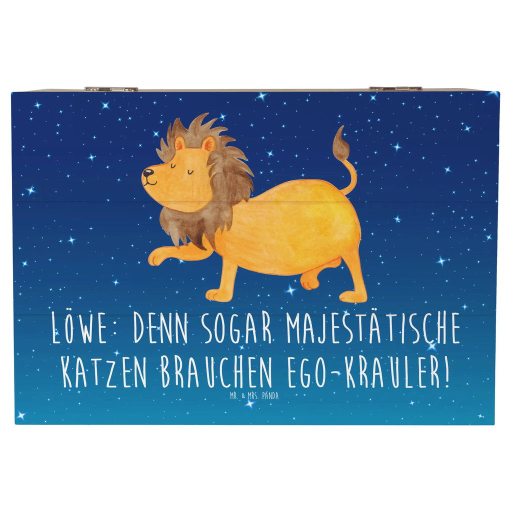 Wooden chest Löwe: Denn sogar Majestätische Katzen brauchen Ego-Krauler! Kiste, Holzkiste, Geschenkdose, Schatulle, Geschenkbox, Truhe, Erinnerungskiste, Schatzkiste, XXL, Aufbewahrungsbox, Dekokiste, Erinnerungsbox, Tierkreiszeichen, Sternzeichen, Horoskop, Astrologie, Aszendent