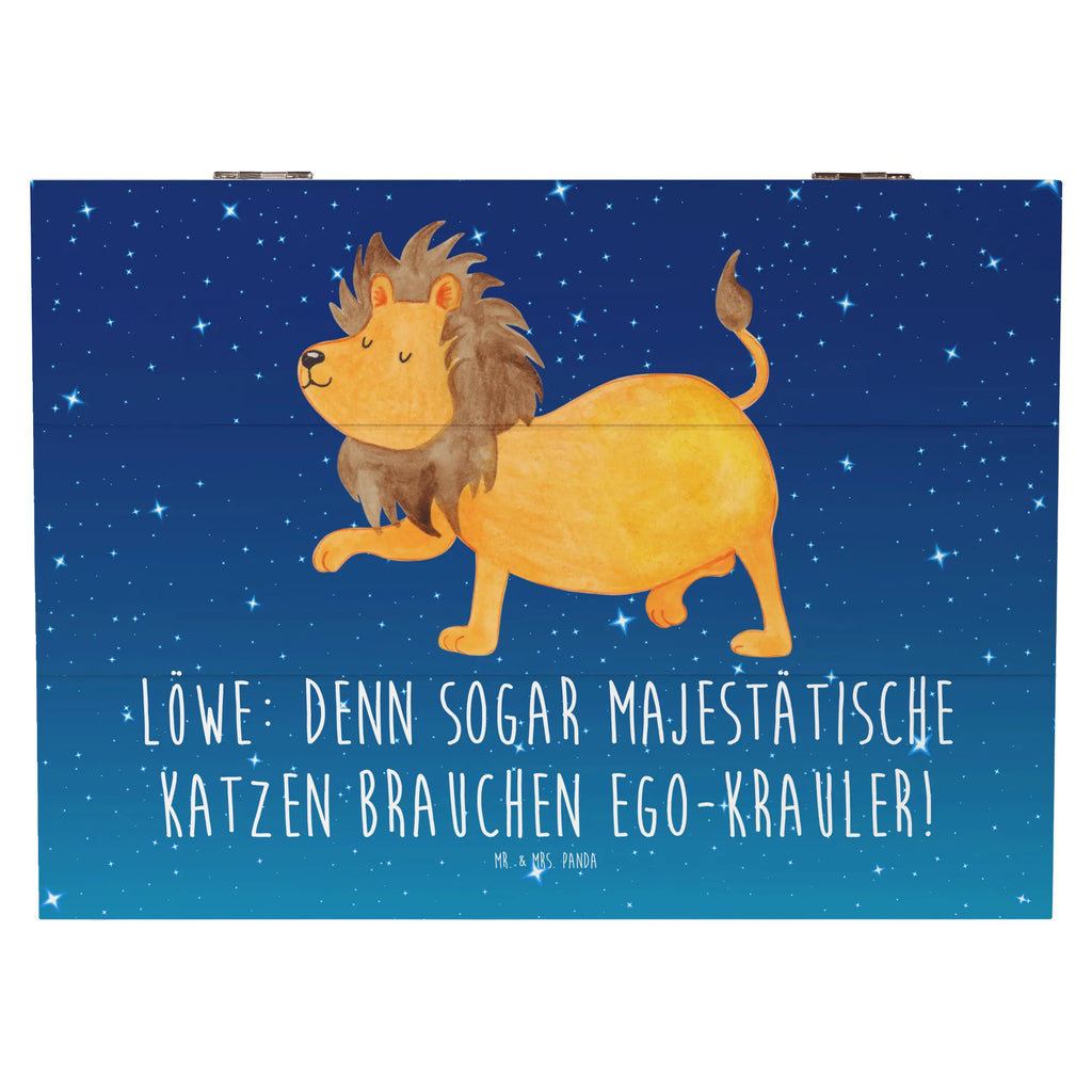 Wooden chest Löwe: Denn sogar Majestätische Katzen brauchen Ego-Krauler! Kiste, Holzkiste, Geschenkdose, Schatulle, Geschenkbox, Truhe, Erinnerungskiste, Schatzkiste, XXL, Aufbewahrungsbox, Dekokiste, Erinnerungsbox, Tierkreiszeichen, Sternzeichen, Horoskop, Astrologie, Aszendent