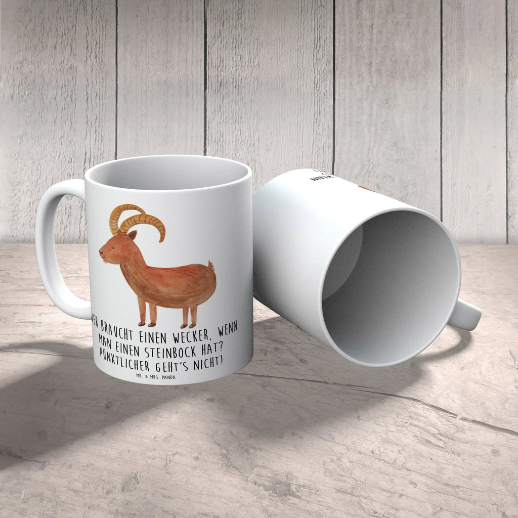 Tasse Steinbock Wecker Bürotasse, Teetasse, Tasse mit Zitaten, Tasse mit Motiven, Porzellantasse, Geschenktasse, Kaffeetasse, Tasse, Keramiktasse, Tierkreiszeichen, Sternzeichen, Horoskop, Astrologie, Aszendent