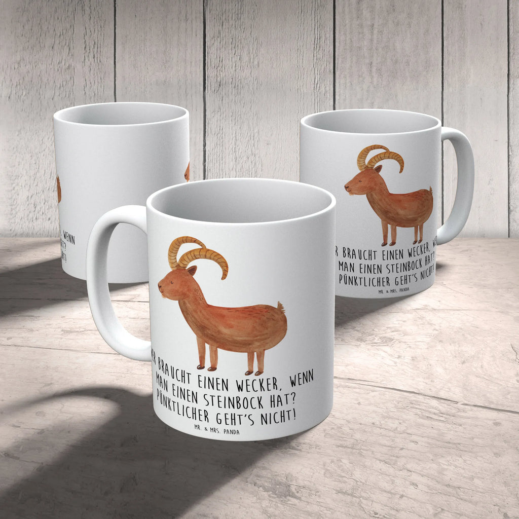 Tasse Steinbock Wecker Bürotasse, Teetasse, Tasse mit Zitaten, Tasse mit Motiven, Porzellantasse, Geschenktasse, Kaffeetasse, Tasse, Keramiktasse, Tierkreiszeichen, Sternzeichen, Horoskop, Astrologie, Aszendent