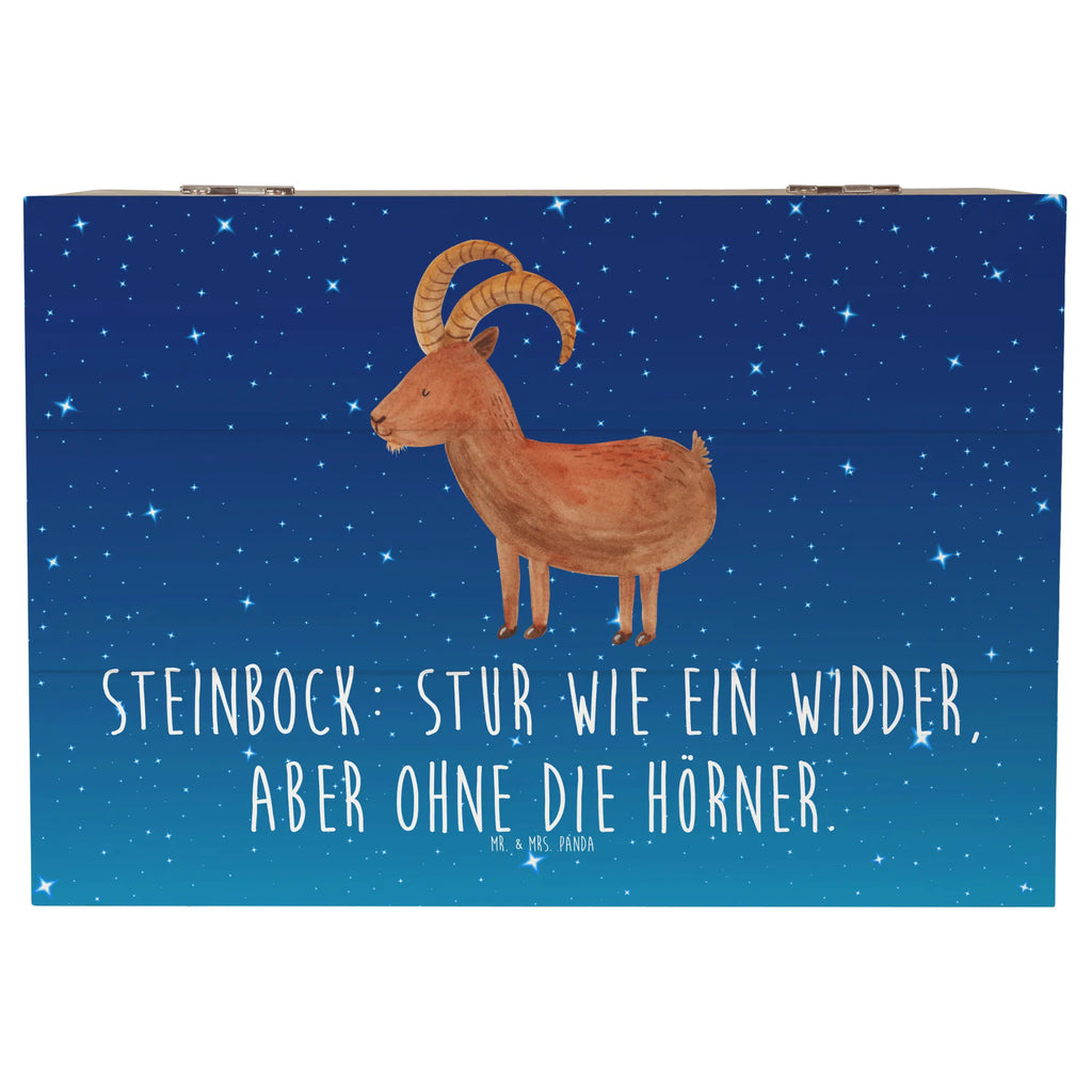 Wooden chest Steinbock: Stur wie ein Widder, aber ohne die Hörner. Schatzkiste, Schatulle, Aufbewahrungsbox, Geschenkbox, Geschenkdose, Holzkiste, XXL, Dekokiste, Kiste, Truhe, Erinnerungsbox, Erinnerungskiste, Tierkreiszeichen, Sternzeichen, Horoskop, Astrologie, Aszendent