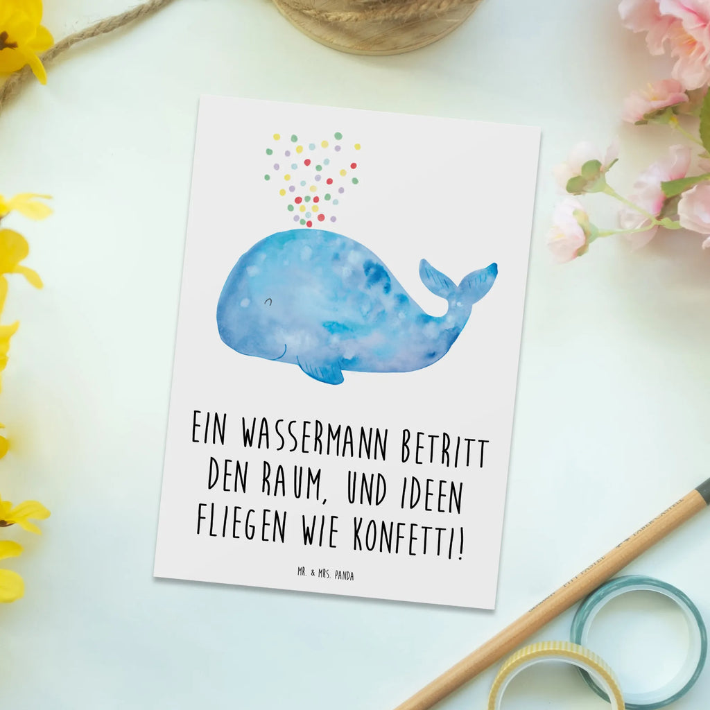 Postkarte Wassermann Ideenflug Grußkarte, Geburtstagskarte, Dankeskarte, Karte, Geschenkkarte, Einladung, Ansichtskarte, Ansichtskarten, Einladungskarten Geburtstag, Postkarte, Einladungskarte, Einladung Geburtstag, Tierkreiszeichen, Sternzeichen, Horoskop, Astrologie, Aszendent