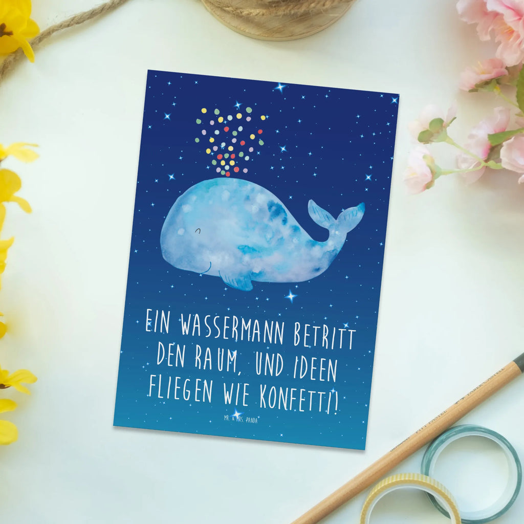 Postkarte Wassermann Ideenflug Grußkarte, Geburtstagskarte, Dankeskarte, Karte, Geschenkkarte, Einladung, Ansichtskarte, Ansichtskarten, Einladungskarten Geburtstag, Postkarte, Einladungskarte, Einladung Geburtstag, Tierkreiszeichen, Sternzeichen, Horoskop, Astrologie, Aszendent