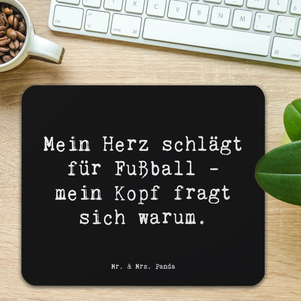 Mouse mat Saying Mein Herz schlägt für Fußball - mein Kopf fragt sich warum. Einzigartiges Mauspad, Computer zubehör, Mousepad, Büroausstattung, PC Zubehör, Mausunterlage, Mauspad, Designer Mauspad, Arbeitszimmer, Mauspad Büro, Geschenk, Sport, Sportart, Hobby, Schenken, Danke, Dankeschön, Auszeichnung, Gewinn, Sportler