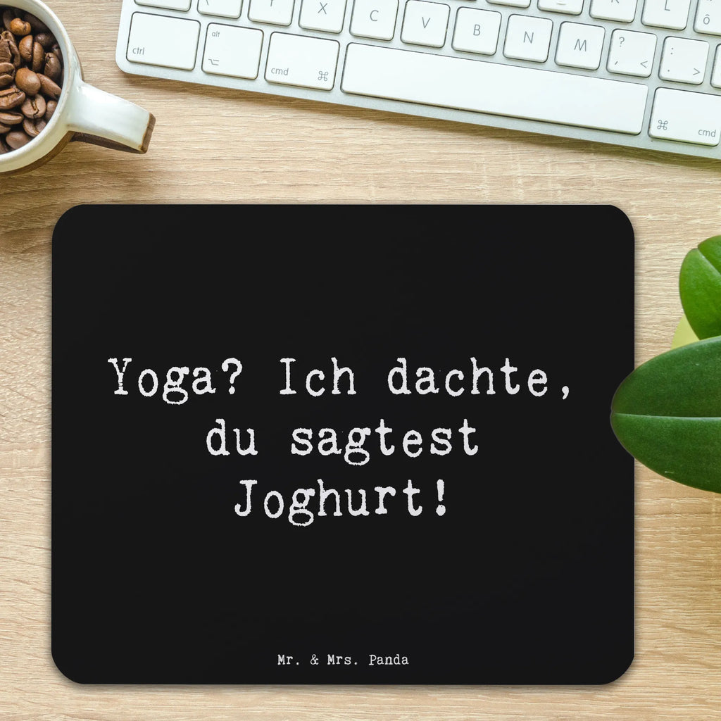 Mouse mat Saying Yoga? Ich dachte, du sagtest Joghurt! Mousepad, Arbeitszimmer, Mauspad Büro, PC Zubehör, Computer zubehör, Mausunterlage, Büroausstattung, Einzigartiges Mauspad, Designer Mauspad, Mauspad, Geschenk, Sport, Sportart, Hobby, Schenken, Danke, Dankeschön, Auszeichnung, Gewinn, Sportler