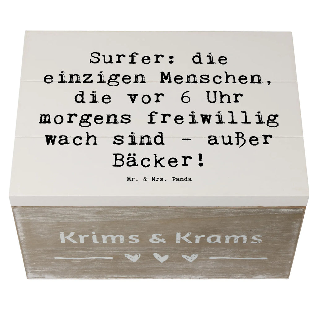 Holzkiste Spruch Surfen Frühaufsteher Schatzkiste, Schatulle, Kiste, Truhe, Dekokiste, XXL, Geschenkbox, Aufbewahrungsbox, Geschenkdose, Erinnerungsbox, Holzkiste, Erinnerungskiste, Geschenk, Sport, Sportart, Hobby, Schenken, Danke, Dankeschön, Auszeichnung, Gewinn, Sportler
