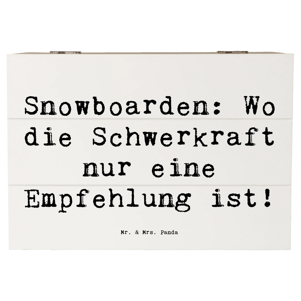 Wooden chest Saying Snowboarden: Wo die Schwerkraft nur eine Empfehlung ist! Geschenkdose, Schatzkiste, Aufbewahrungsbox, Schatulle, XXL, Erinnerungskiste, Dekokiste, Kiste, Truhe, Holzkiste, Erinnerungsbox, Geschenkbox, Geschenk, Sport, Sportart, Hobby, Schenken, Danke, Dankeschön, Auszeichnung, Gewinn, Sportler