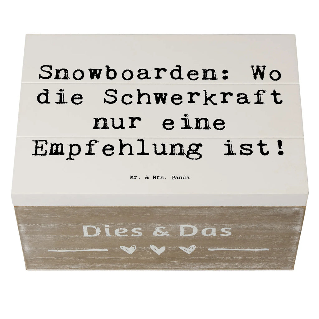 Wooden chest Saying Snowboarden: Wo die Schwerkraft nur eine Empfehlung ist! Geschenkdose, Schatzkiste, Aufbewahrungsbox, Schatulle, XXL, Erinnerungskiste, Dekokiste, Kiste, Truhe, Holzkiste, Erinnerungsbox, Geschenkbox, Geschenk, Sport, Sportart, Hobby, Schenken, Danke, Dankeschön, Auszeichnung, Gewinn, Sportler
