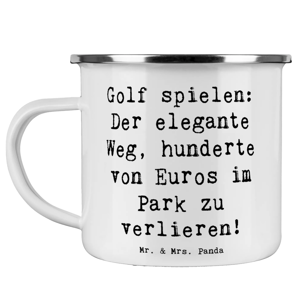 Camping Emaille Tasse Spruch Golf Eleganz Kaffeepott, metallbecher, Reisebecher, Campingbecher, Motivtasse, emaillebecher, Emaille Tasse, Outdoor Becher, Haferl, Pott, Campingtasse, Emailletasse, Blechtasse, reisetasse, wanderbecher, wandertasse, Outdoor Tasse, Teetasse, Tasse Emaille, Emaille Becher, becher emaille, Teebecher, blechbecher, outdoortasse, Geschenk, Schenken, Sport, Sportart, Hobby, Danke, Dankeschön, Auszeichnung, Gewinn, Sportler
