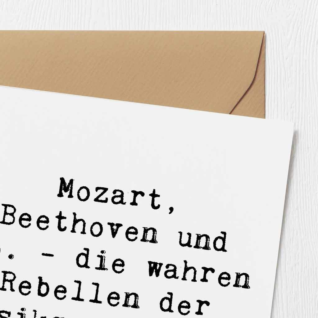 Deluxe Card Saying Mozart, Beethoven und Co. - die wahren Rebellen der Musikgeschichte! Geburtstagskarte, Glückwunschkarte, Hochwertige Klappkarte, Karte, Hochwertige Grußkarte, Klappkarte, Grußkarte, Einladungskarte, Hochzeitskarte
