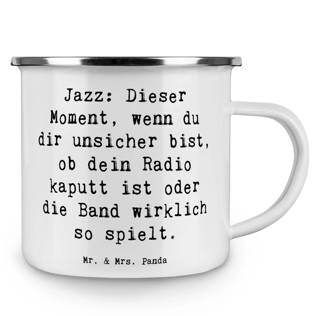 Camping Emaille Tasse Spruch Jazz Momente metallbecher, Metalltasse, Emailletasse, Tasse, blechbecher, Reisebecher, Campingtasse, Emaille Becher, becher emaille, Kaffeebecher, Kaffeetasse, Tasse Emaille, wanderbecher, Campingbecher, emaillebecher, Pott, Trinkbecher, Teetasse, Blechtasse, wandertasse, Becher, Teebecher, Emaille Tasse, reisetasse, Dekoration, sprüche, zitate, spruch kollektion, inspiration, motivation, lebensweisheiten, geschenkideen, wanddeko, wohnaccessoires, sprüche sammlung, schöne sprüche, glück, liebe, freude, Lächeln, alltag verschönern, nachhaltige geschenke, Kreativ, Einzigartig, shopify, mr and mrs panda