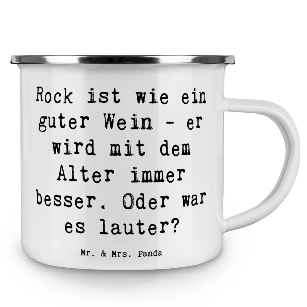 Enamel camping mug Saying Rock ist wie ein guter Wein - er wird mit dem Alter immer besser. Oder war es lauter? Emailletasse, Becher, Emaille Becher, metallbecher, Emaille Tasse, emaillebecher, Kaffeebecher, Trinkbecher, Pott, Teetasse, blechbecher, Reisebecher, Kaffeetasse, Campingbecher, wandertasse, Tasse, Teebecher, Tasse Emaille, wanderbecher, Metalltasse, Blechtasse, Campingtasse, reisetasse, becher emaille, Dekoration, sprüche, zitate, spruch kollektion, inspiration, motivation, lebensweisheiten, geschenkideen, wanddeko, wohnaccessoires, sprüche sammlung, schöne sprüche, glück, liebe, freude, Lächeln, alltag verschönern, nachhaltige geschenke, Kreativ, Einzigartig, shopify, mr and mrs panda