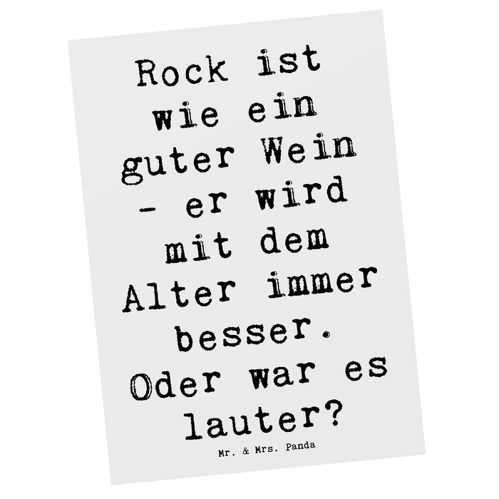 Postkarte Spruch Rock Wein