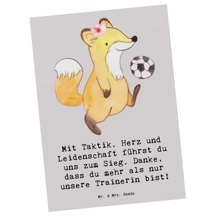 Postkarte Fussball Trainerin