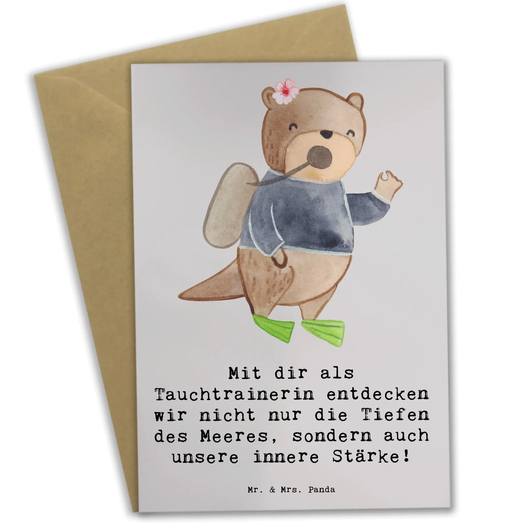 Grußkarte Tauch Trainerin Stärke Einladungskarte, Klappkarte, Glückwunschkarte, Geburtstagskarte, Hochzeitskarte, Ansichtskarten, Karte, Grußkarte, Geschenk, Sport, Sportart, Hobby, Schenken, Danke, Dankeschön, Auszeichnung, Gewinn, Sportler