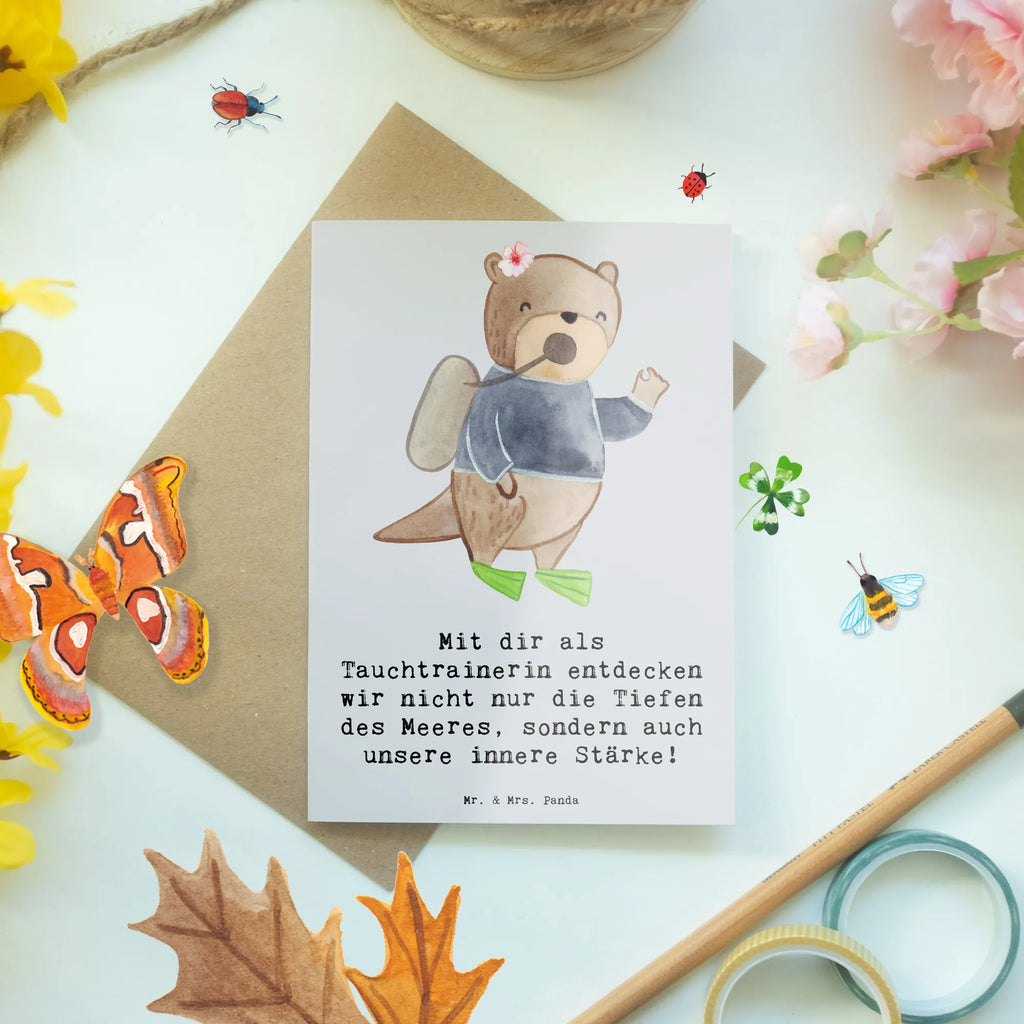 Grußkarte Tauch Trainerin Stärke Einladungskarte, Klappkarte, Glückwunschkarte, Geburtstagskarte, Hochzeitskarte, Ansichtskarten, Karte, Grußkarte, Geschenk, Sport, Sportart, Hobby, Schenken, Danke, Dankeschön, Auszeichnung, Gewinn, Sportler