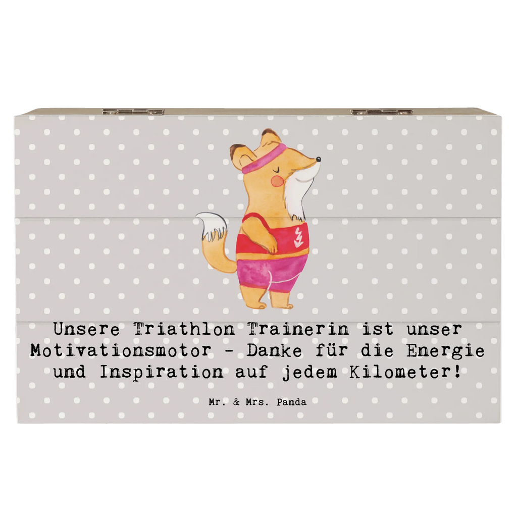 Holzkiste Triathlon Trainerin XXL, Schatzkiste, Schatulle, Truhe, Geschenkdose, Kiste, Dekokiste, Erinnerungsbox, Holzkiste, Aufbewahrungsbox, Erinnerungskiste, Geschenkbox, Geschenk, Sport, Sportart, Hobby, Schenken, Danke, Dankeschön, Auszeichnung, Gewinn, Sportler